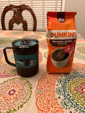 NWT Reduce insulated mug & Dunkin’ Original Blend coffee